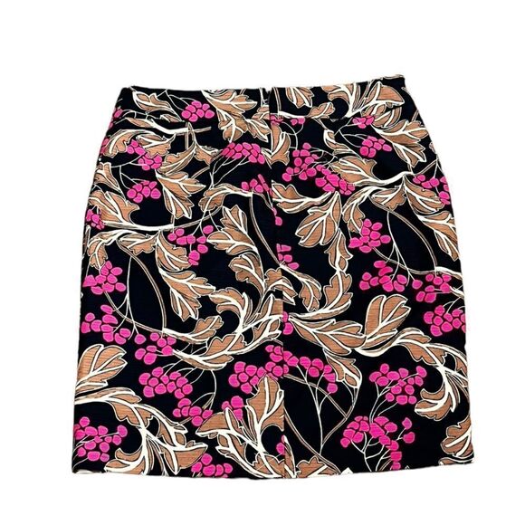 Ann Taylor Navy And Fuchsia Pencil Skirt, Size 6P, Like New - Picture 2 of 6